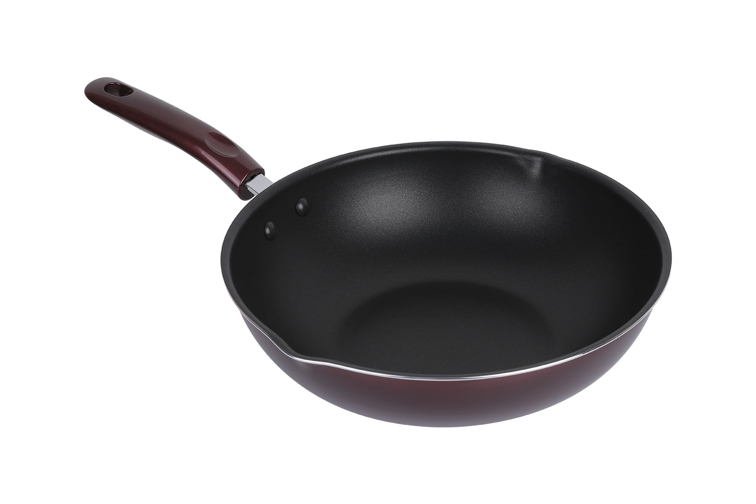 CLB3031D Wok-Se skleněnou poklicí 30 wok, Flaming Wok, nepřilnavý wok